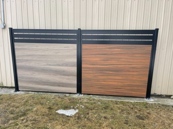 aluminum framed vinyl fence panels canada