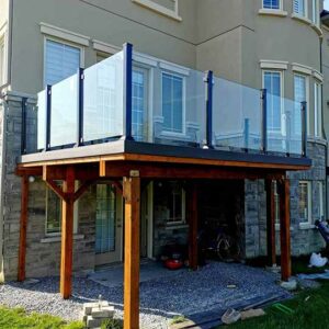 Semi Frameless Aluminum Glass Railings